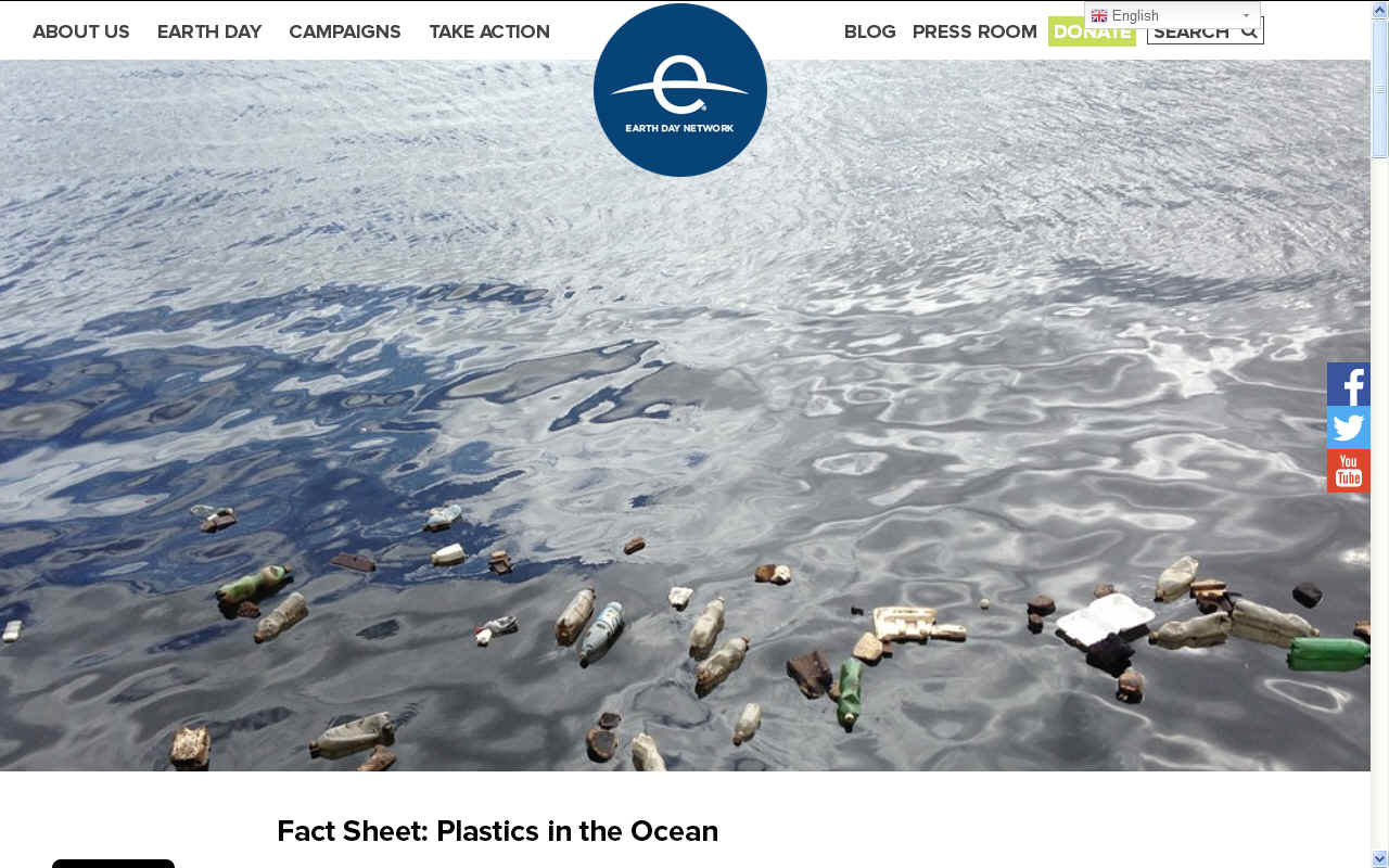 Earth Day facts sheet on oceans plastic#10