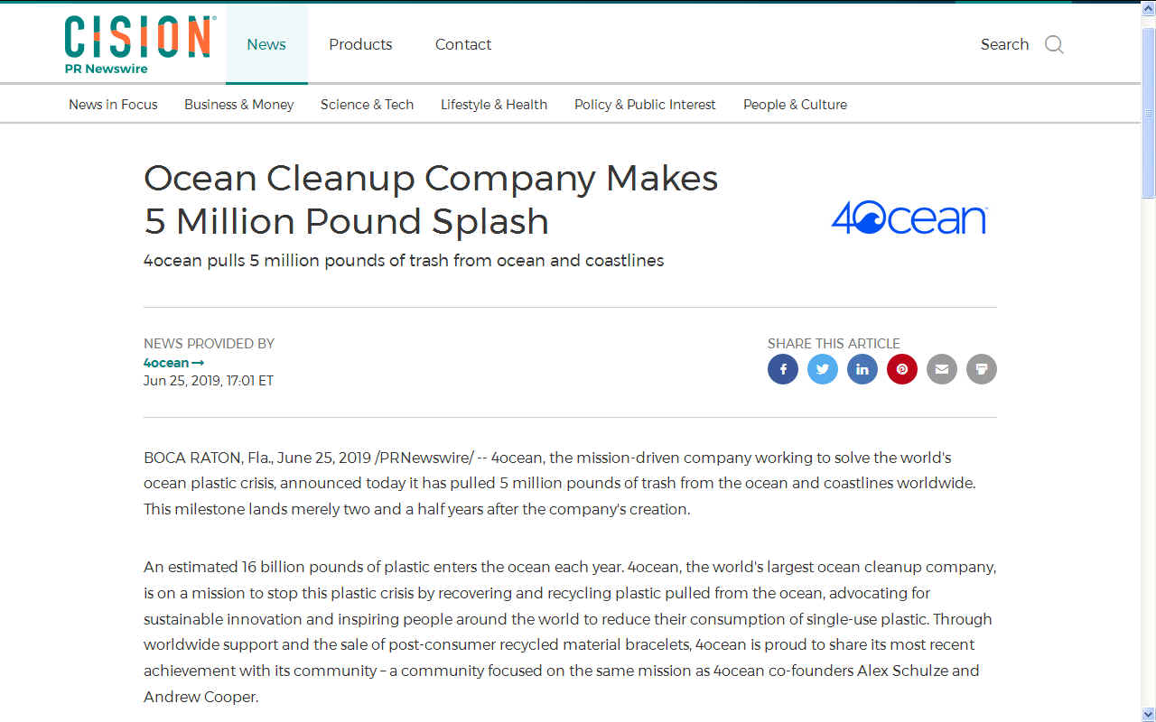 4OCEAN 5 FIVE MULTI MILLIONAIRES POUNDS OF PLASTIC AT $20 TWENTY ...