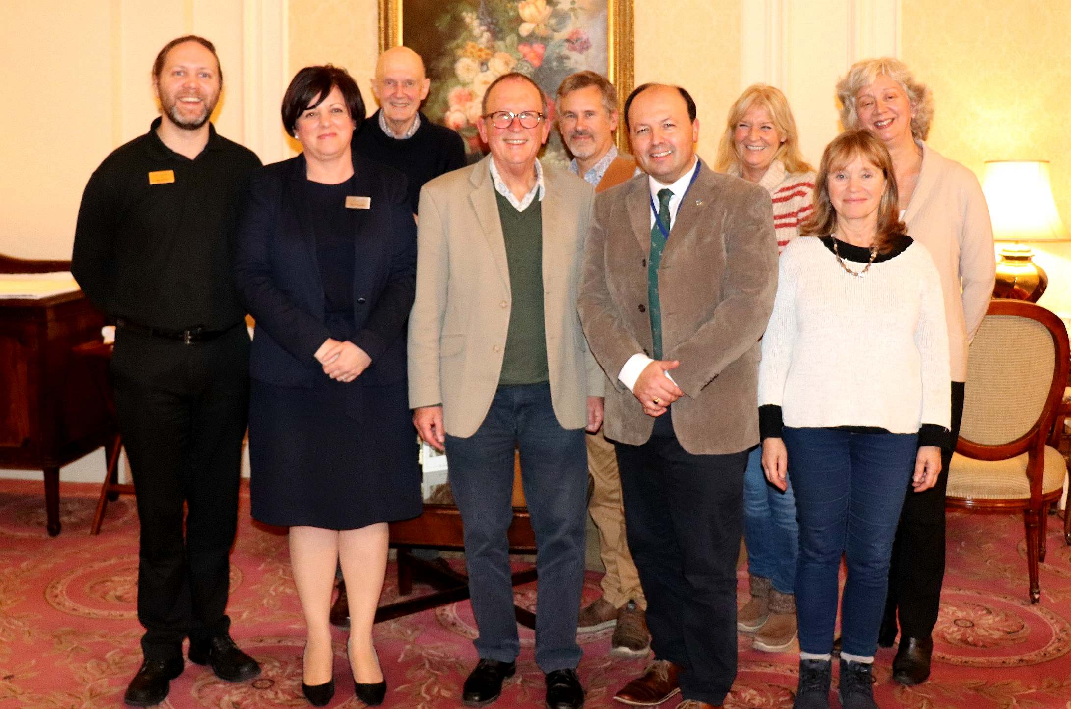 Grand Hotel, Astrid Thirlway, Oliver Sterno and Gonzalo Alvarez with other group members