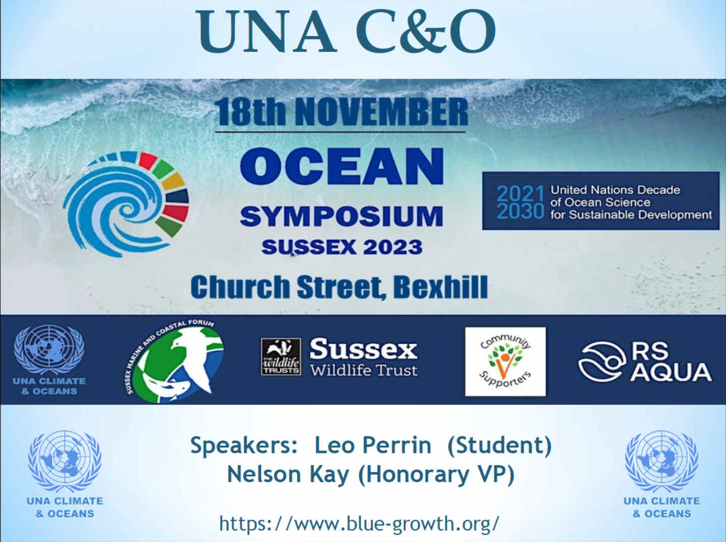 Leo Perrin is a student (volunteer) with the Cleaner Ocean Foundation. He will be presenting as a speaker at this prestigious event in Bexhill, on the 18th November 2003. He is mentored by Nelson Kay, (honorary VP).
