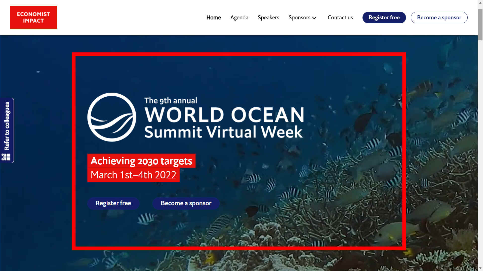 World Ocean Summit 9th annual virtual - Achieving 2030 targets
