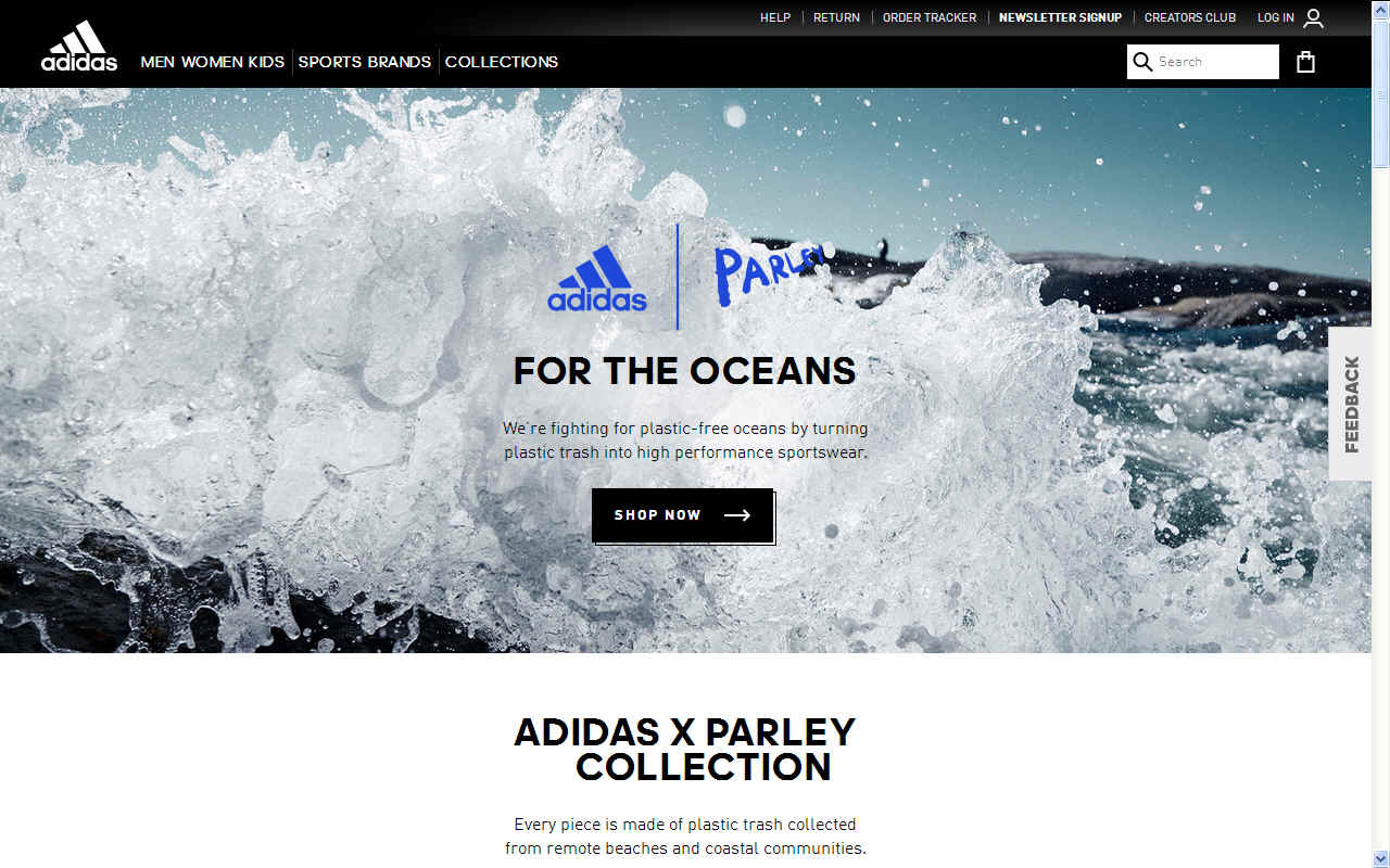 ADIDAS SPORT SHOES PARLEY CLOTHING COLLECTION OCEAN PLASTIC